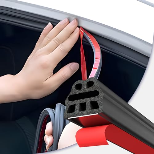 5.1M Joint Porte Voiture Caoutchouc Adhesif - alophoty Universel EPDM Joint de Porte de Voiture, Joint Caoutchouc Adhesif, Insulant Acoustique, Étanche,...