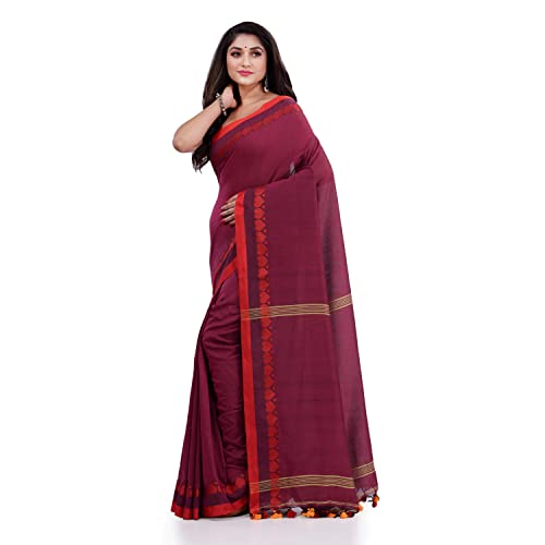 Image of dB DESH BIDESH Women`s cotton saree for woman handloom cotton georgette silk party, wear latest, loveria new, collection farewell soft mulmul linen cotton sarees for women with unstitched blouse