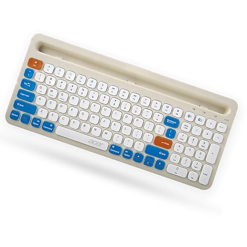 Image of Acer SwiftPRO Multi-Device Bluetooth Wireless Keyboard with Cradle & Numpad | USB-C Rechargeable | 99 Keys, 80H Battery | Compact & Quiet | Compatible with Windows, Mac, Android, Laptop, Tablet, Phone