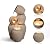 Puulye 29.53” H 3-Tiers Cascading Jars Outdoor Water Fountain Made with Eco-Friendly Recyclable Materials, Polyethylene Waterfall Fountain, Outdoor Decor with LED Lights for Patio, Backyard