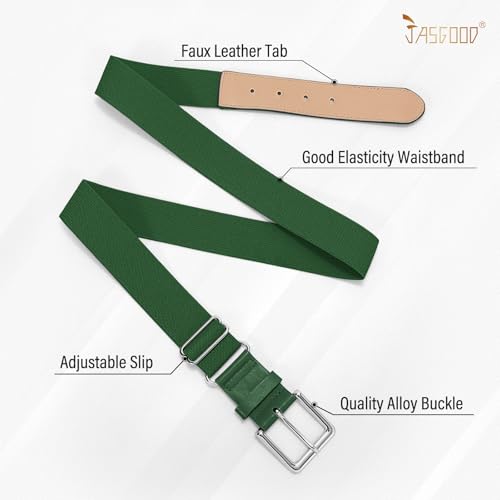 Image of JASGOOD 2 Pack Baseball Socks and Belt Combo Set Softball Socks and Belts Elastic Waist Belt for Youth and Adult Boys