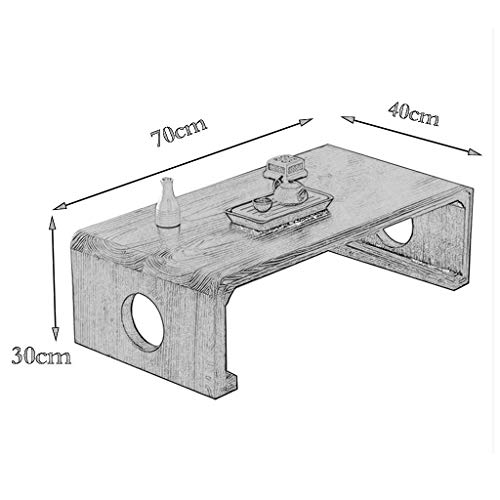 Mesa de té zen rectangular de madera para tatami y balcón estilo japonés retro 4