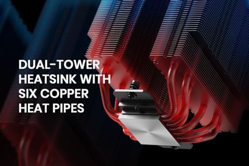 Image of ID-COOLING FROZN A620 Black Dual-Tower CPU Air Cooler 6 Heat Pipes All-Black CPU Cooler with Two 120mm FDB Fans, Compatible with Intel LGA1700 /1200 /115X; AMD AM4 /AM5
