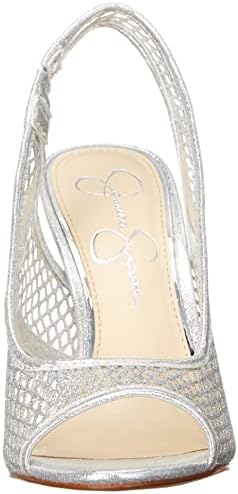 Jessica Simpson Women's Jaisey High Heel Heeled Sandal, Clear/Silver, 6 | Image 1