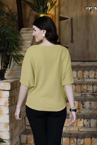 Image of Zilcon Womens Half Ballon Sleeve t-Shirt Tops Boat Neck Loose Fit Casual Workout T-Shirts