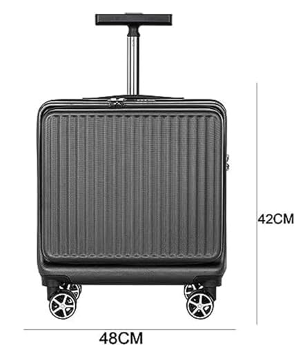 Luggage Travel Gear 16 Inch Suitcases Business Travel Boarding Carry On Luggage Scratch Resistant Hard with Wheels(D)2