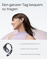 SHOKZ OpenFit Air Open-Ear-Kopfhörer mit Air-Ohrbügel, 8,7g leicht, Schwarz – Ansicht 4