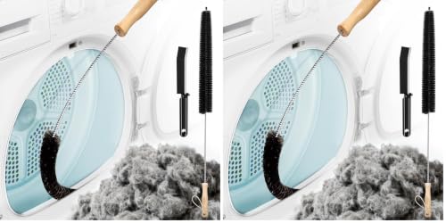 Image of Holikme Dryer Vent Cleaner Kit - Flexible Lint Brush Remover Cleaning Tool (Pack of 2)