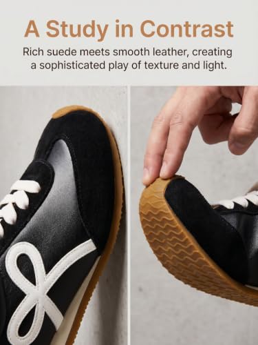 Image of Coutgo Womens Slip On Fashion Sneakers Lace Up Sneaker Walking Shoes