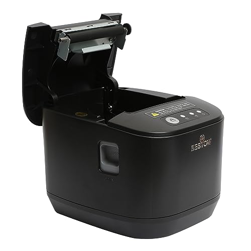 Image of Bestow TRPA260H 80 mm Thermal Receipt Printer with Auto Cutter USB LAN POS Printer for Shops Restaurants Malls Black