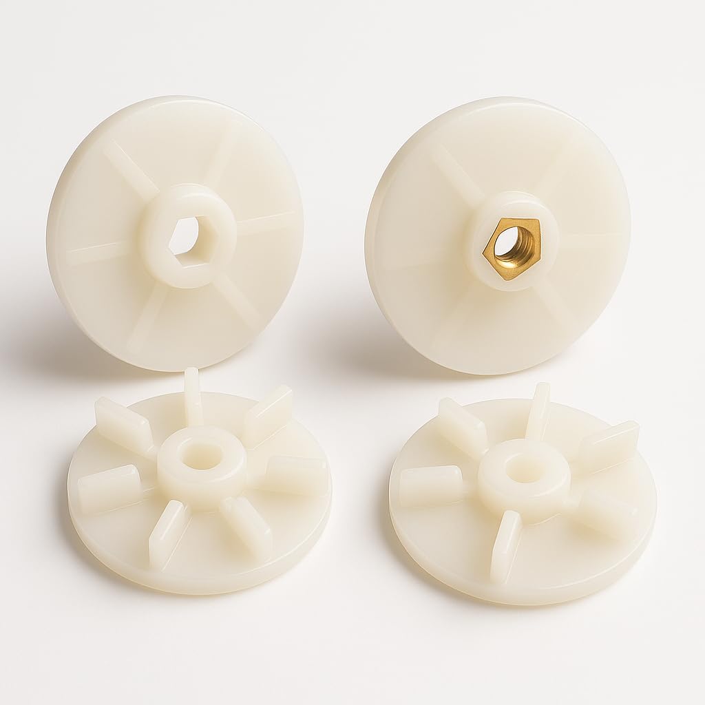 Mixer Grinder Motor Coupler Suitable for All Six Teeth Mixer Grinders Motor 2 Set of 4PCS (White) Universal size Mixer Grinder Parts Repairing, 6 Teeth mixer and mixer jar coupling