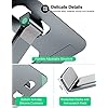 RIWUCT Foldable Laptop Stand, Height Adjustable Ergonomic Computer Stand for Desk, Aluminum Portable Laptop Riser Holder Notebook Mount Compatible with MacBook Pro Air, HP, Dell 10-16(Gray)