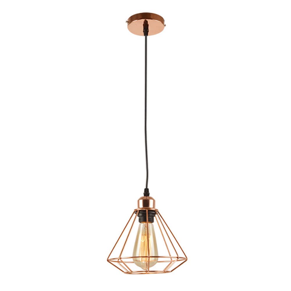 STVDEDG Pastoral Metal Hanging Lighting Fixture E27 Source Single Head Hanging Lamp 7.8in Vintage Cutout Chandelier Industrial Personalized Pendant Lamp Kitchen Island Dining Room Restaurant Lighting