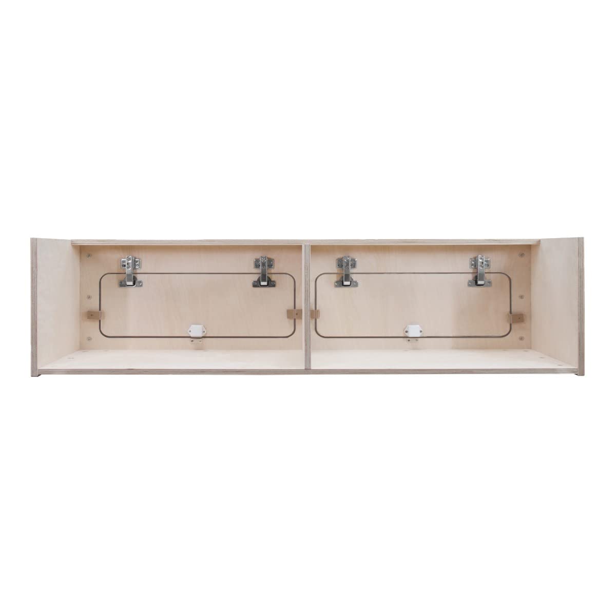 Wohnwagen Oberschrank Wohnmobil 120cm x 30cm x 30cm Camper Hängeschrank Birkensperrholz Trennwand Möbel Stauraum Leichtgewichtig Unbehandelt Soft-Close Druckknöpfe Vorgebohrte Löcher Befestigungssatz