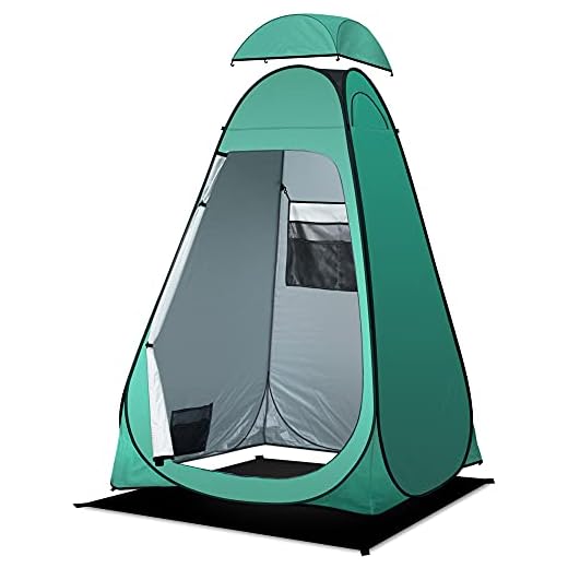anngrowy Shower Tent Pop-Up Privacy Tent Camping Portable Toilet Tent Outdoor Camp Bathroom Changing Dressing Room Instant Privacy Shelters for Hiking Beach Picnic Fishing Potty, Extra-Tall, UPF 50+