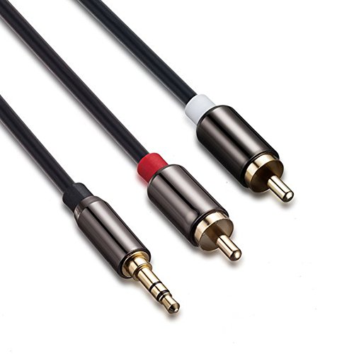 RCA Cable, ShineKee 3.5mm Aux to 2 RCA Male to Male Audio Cable Auxiliary Cable for Car, Stereo, Phone, iPod RCA Y Splitter Cord - 15ft Audio Adapter Cables RCA Cable, ShineKee 3.5mm Aux to 2 RCA Male to Male Audio Cable Auxiliary Cable for Car, Stereo, Phone, iPod RCA Y Splitter Cord - 15ft Audio Adapter Cables