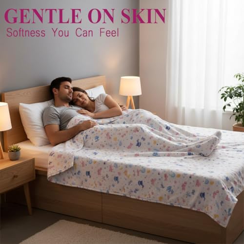 Trance Home Linen 100% Cotton | Kids Dohar | Double Bed | 150 GSM | Reversible Ac Comforter | Light Weight All Season Soft Blanket (84x90 Inches | Ducks)