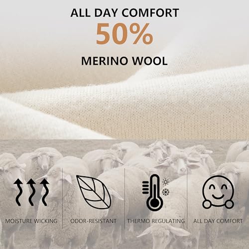 Merino Wool Ankle Socks for Men Women - Moisture-Wicking, Breathable, Arch Support, Padded Workout Year-Round Wear4