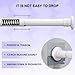 XIQIYY Shower Curtain Rod 28-48 inch Heavy Duty Tension Curtain Rod No Drilling Adjustable Tension Rod Spring Shower Rod for Bathroom Closet,Stainless Steel,White