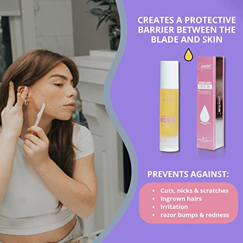 Dermaplaning Oil - Smooth Glide Skin Barrier Shave Oil For Women – Use With A Dermaplaning Tool, Face Razor, Face Shaver, Eyebrow Razor, Microblades For Face - Softens Area Pre Shave & After Shave For Happy Skin #TOP2