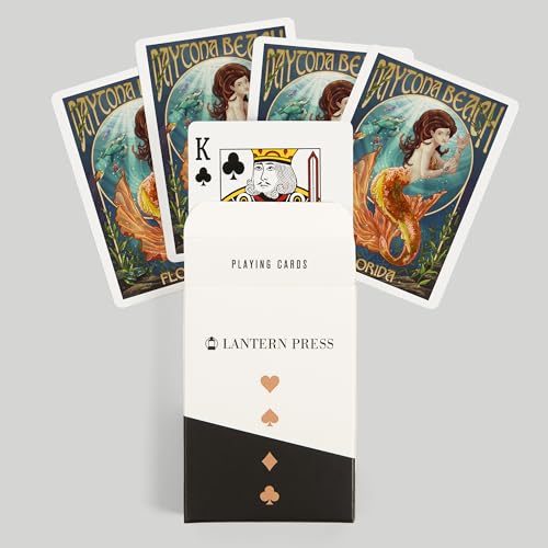 Lantern Press Daytona Beach Florida Baraja Póker 52 Cartas miniatura 6