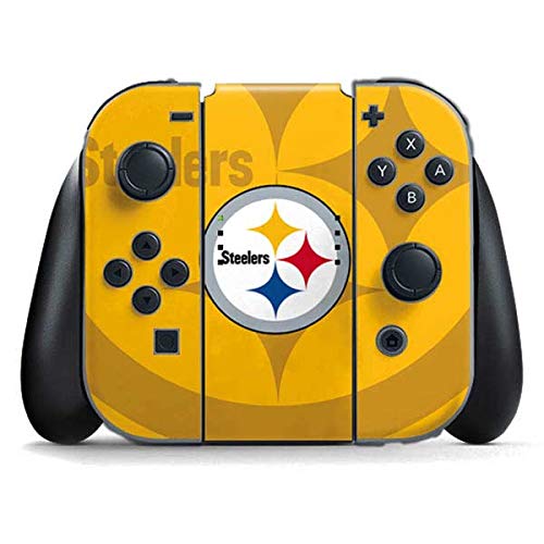 Skinit Decal Gaming Skin Compatible with Nintendo Switch Joy Con Controller - Officially Licensed NFL Pittsburgh Steelers Double Vision Design