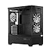 Redragon CA606 Gaming Back-Mounted PC Case, ATX Computer Chassis w/ 3 x 120mm Fans Pre-Installed & High Airflow Perforated Panels, 270° Full View, Easy Cable Management, Black