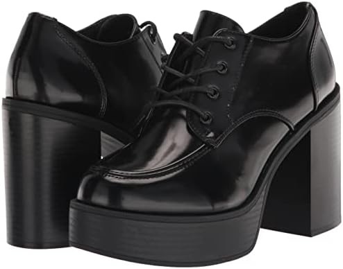 Madden Girl Womens Rileyy Patent Oxford Loafers Black 5.5 Medium (B,M) | Image 6