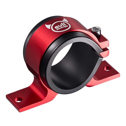 Image of EVIL ENERGY 50mm Fuel Filter Mounting Bracket, Fuel Pump Clamp Holder Red