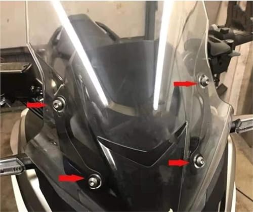 Support pare-brise moto NC 750X noir pour éliminer le vent au casque - 3