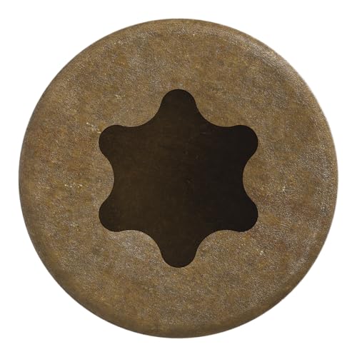 Simpson Strong-Tie FT07112R100 Finish Trim Screw — #7 x 1.5 in. T10, Trim-Head, Quik Guard, Tan (100 unidades) miniatura 5