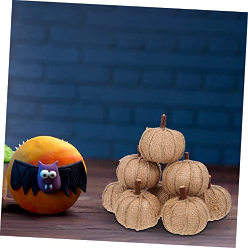 Calabazas de rejilla pequeñas artificiales de espuma para decoración 3