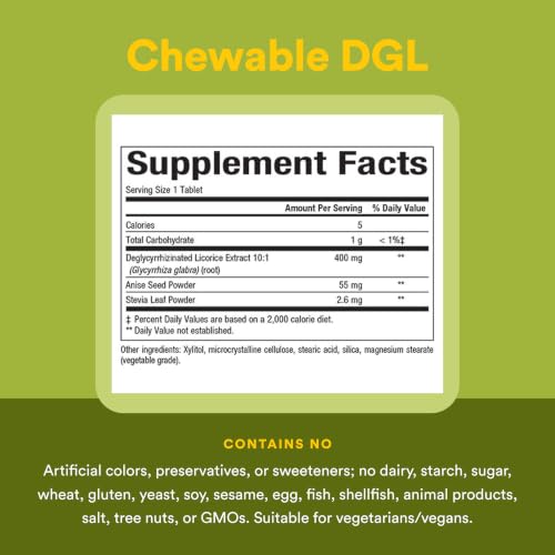 Natural Factors DGL Chewable Licorice Root Extract