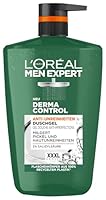 L'Oréal Men Expert XXXL Duschgel und Shampoo für Männer, Duschbad zur Reinigung von Körper, Haar und Gesicht, Herren Körperpflege für zu Unreinheiten neigende Haut, Derma Control, 1 x 1000 ml