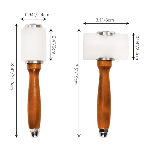 Outils pour le travail du cuir Tosnail incluant maillets et marteau à bijoux - 3