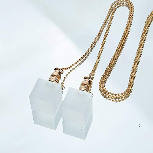 Image of Ceiling Fan Pull Chain, Fan Pulls Set with Connector, 2 Pack Crystal Matte Cube Fan Pull Extension for Light Fan Chain