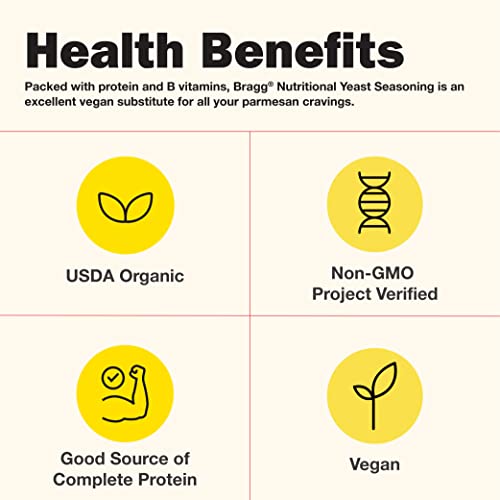 Image of Bragg Nutritional Yeast Seasoning Variety Pack - (2 Pack) 3 oz - Dairy-Free Parmesan Cheese Substitute - Perfect for Salads, Pastas, Popcorn, and More