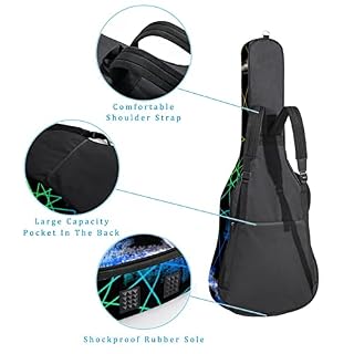 Étui de protection rembourré pour guitare acoustique classique Motif géométrique, Multicolore 04, 42.9×16.9×4.7 in… - Les Beatles, Paul McCartney, John Lennon, RIngo Starr, George Harrison Étui de protection rembourré pour guitare acoustique classique Motif géométrique, Multicolore 04, 42.9x16.9x4.7 in… – Image 3