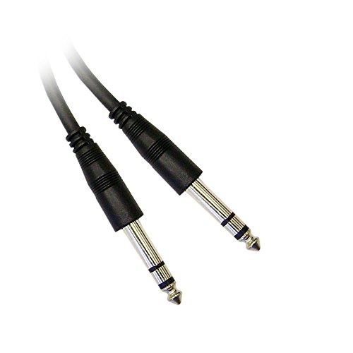 Cable Stereo 1/4 pulg macho a 1/4 pulg macho 15 pies miniatura 1