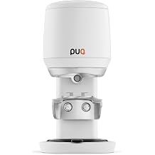 Puq PUQpress Mini Gen 6, Automatic Espresso Coffee Tamper for Home & Commercial Use, Professional Barista Accessory, Tamps Flat & Level with Auto-Adjusting Pressure, Nonstick Coating White, 54.3 MM