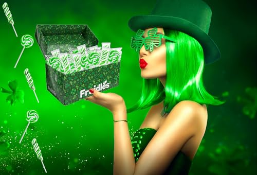 Fruidles St. Patrick's Day Swirl Variety Lollipops, Party Favor Box, Individually Wrapped (72-Pack)