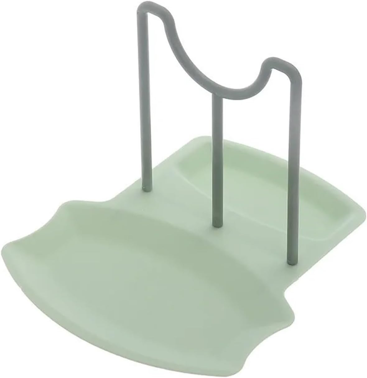 Kitchen Organizer Pot Lid Storage Rack Shelf Pan Drying Stand Countertop Punch-free Spoons Pad Bracket(A-GREEN)