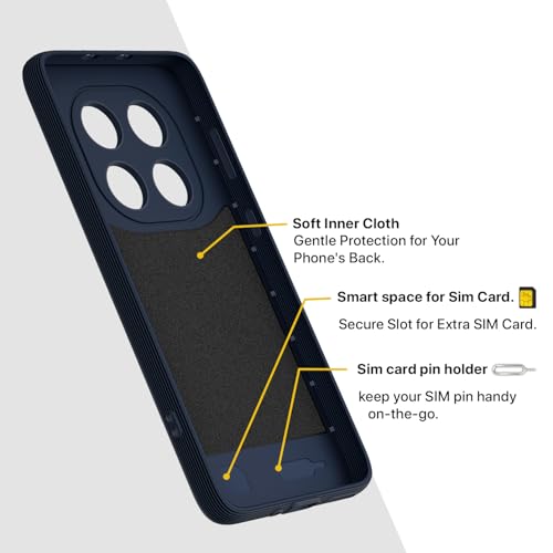 Image of Pikkme Back Cover for Redmi Note 15 5G Camera Protection 3D Hexa Cube Design Silicone Protective Bumper Case (Blue)