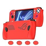 ASUS Rog Ally用シリコン保護ケース シリコンケース 滑り止め耐衝撃カバー ASUS Rog Ally ゲーミングコンソール用 滑り止め親指グリップ付き (レッド) image
