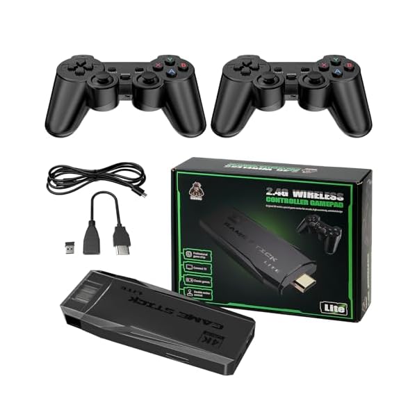 2024 Newest 20000+ Games Retro Game Console Video Gaming: HDMI Game Stick 4K Mini NES Classic Edition System Emulator De Videojuegos 2.4G Wireless Plug and Play for TV