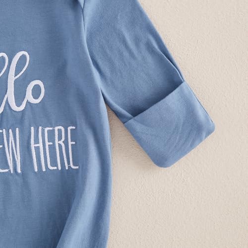 Image of Baby Girl Boy Sleeping Waffle Bag Letter Embroidery Long Sleeve Sleep Striped Sack with Hat 2 Piece Set for Fall