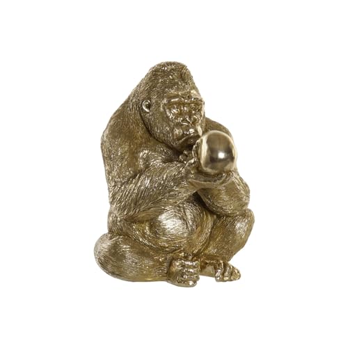 Statuette gorille doré résine haut de gamme finition design