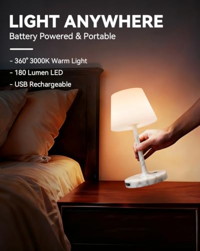 Image of SAIWEYA Outdoor Waterproof Shower Lamp, 5200mAh Rechargeable Bathroom Lamp