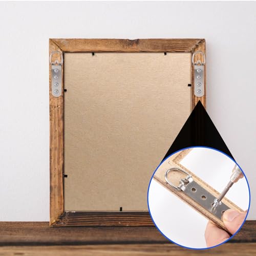 Image of ANCIRS 6 Pcs Super Heavy Duty Extra Large Strap Hanger, 4 Hole D-Ring Picture Hanging Hardware, Heavy Duty D Ring Picture Hangers with 24pcs Screws for Picture, Frame