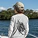 Palmyth Boys Fishing Shirts UPF 50+ Youth Sun Protection T-Shirt Long Sleeve UV Sun Shirt(White/Sailfish,S)